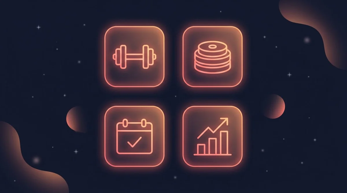 What to track in a workout app: sets, reps, load, and streak