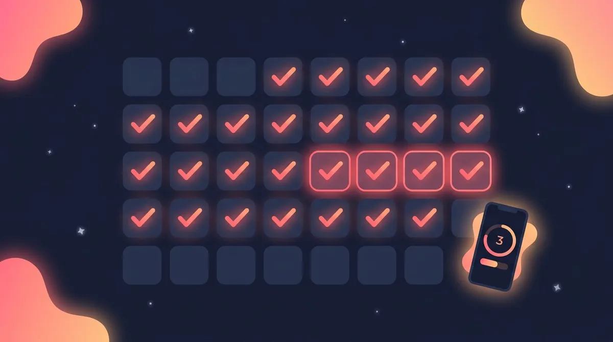 A 30-day tracking plan for replacing a bad habit with a new streak