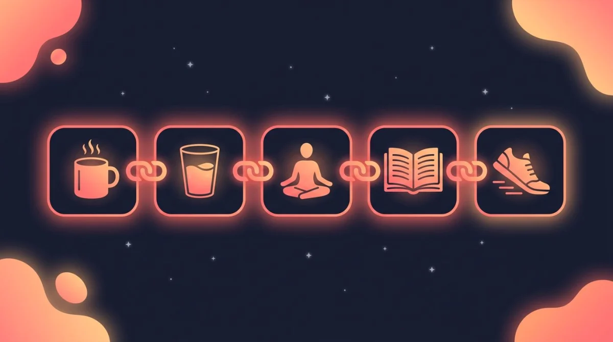 An evening habit stacking routine — habit stacking examples