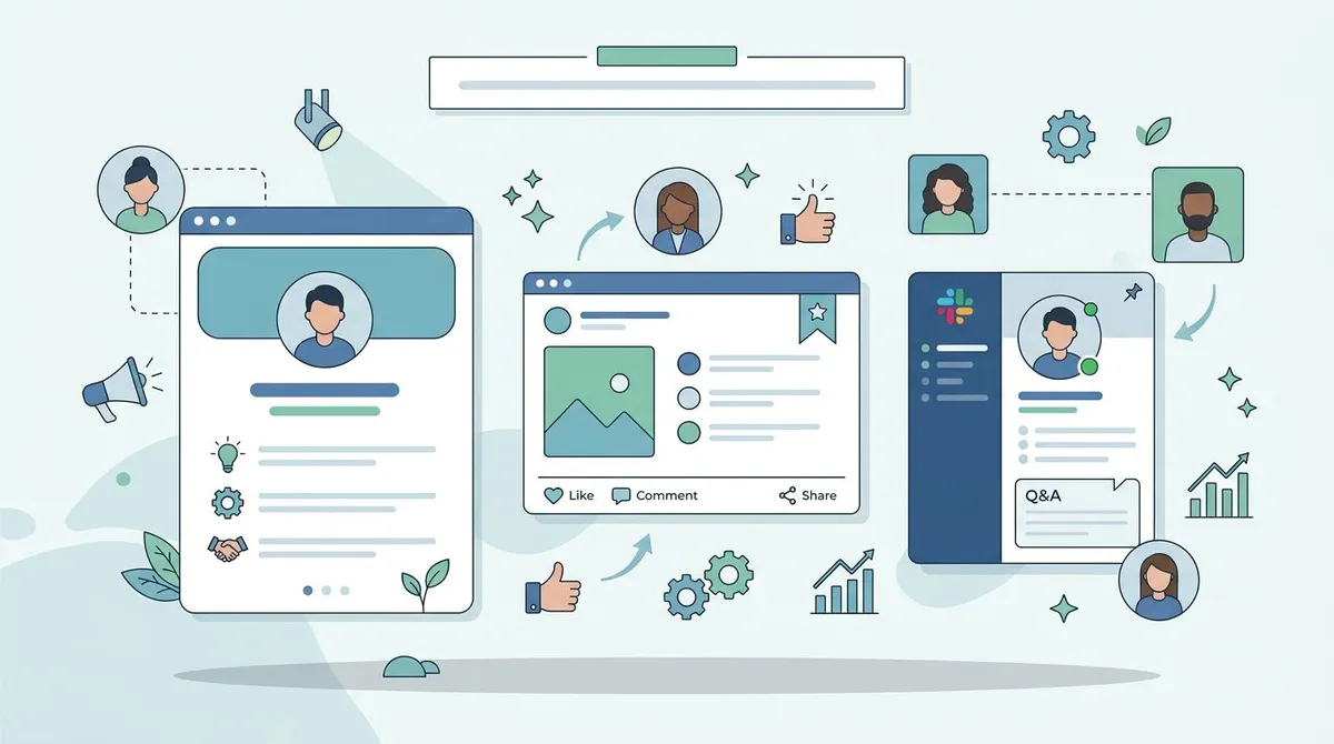 Employee spotlight format examples for different channels