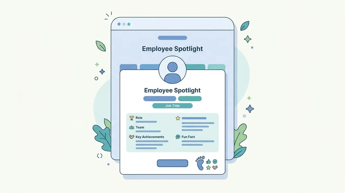 Ready-to-use employee spotlight email template