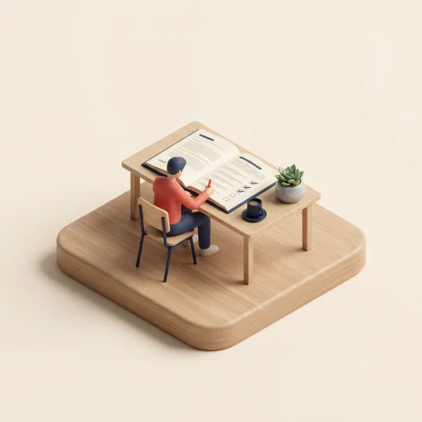 Policy document open on a desk with a checklist and pen for bereavement leave policy creation
