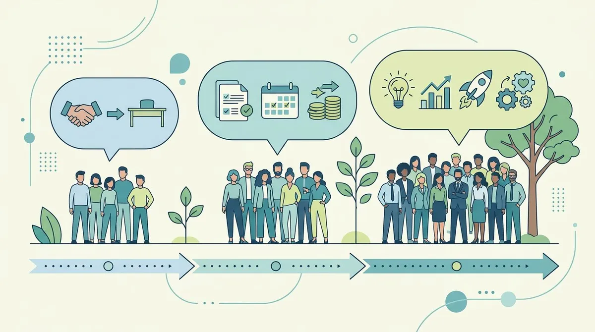 HR setup timeline by startup team size