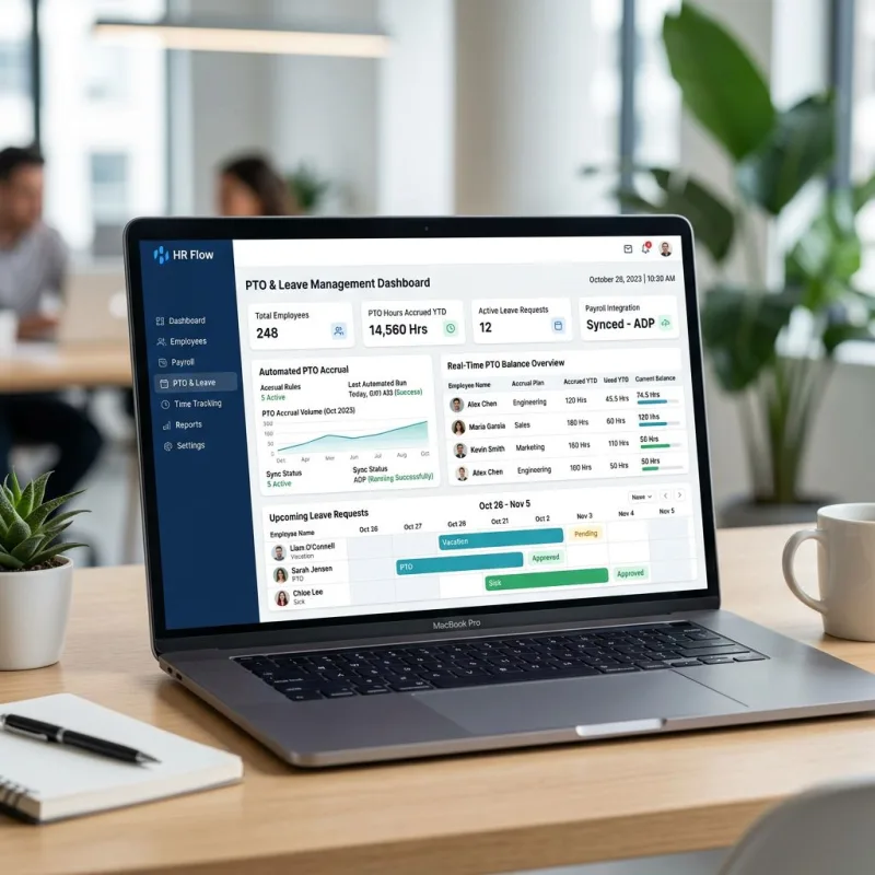 Automated PTO tracking software interface
