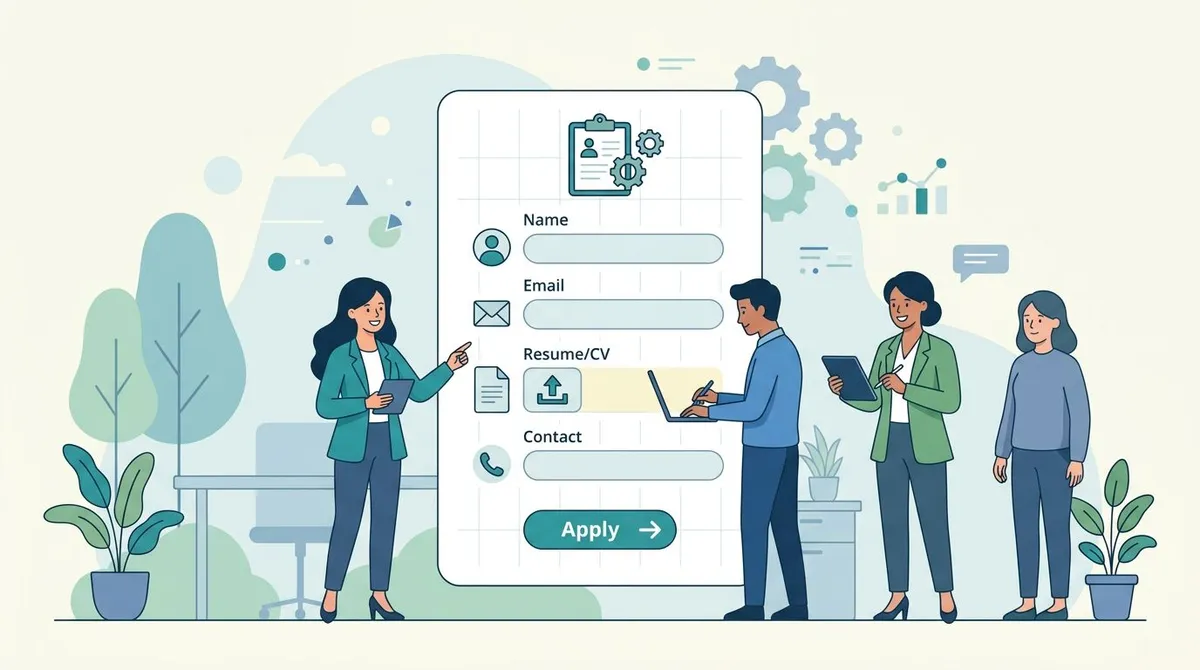 Simplified job application form for quick hiring