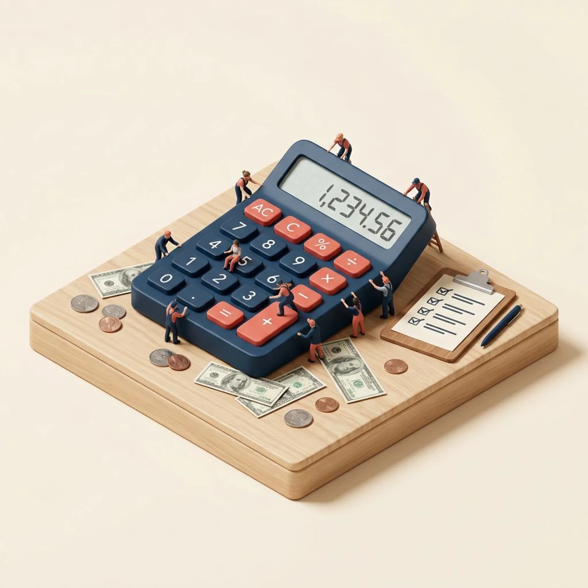 Calculator and financial tools for computing merit increases