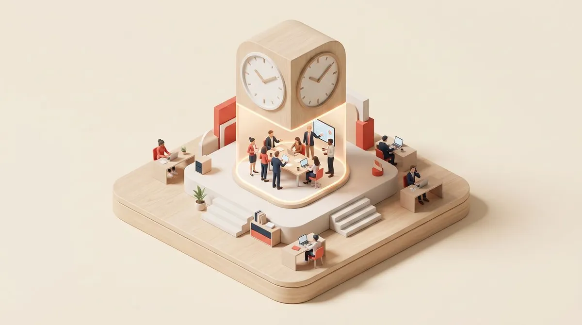Core hours window on a flexible work schedule keeping the whole team overlapping