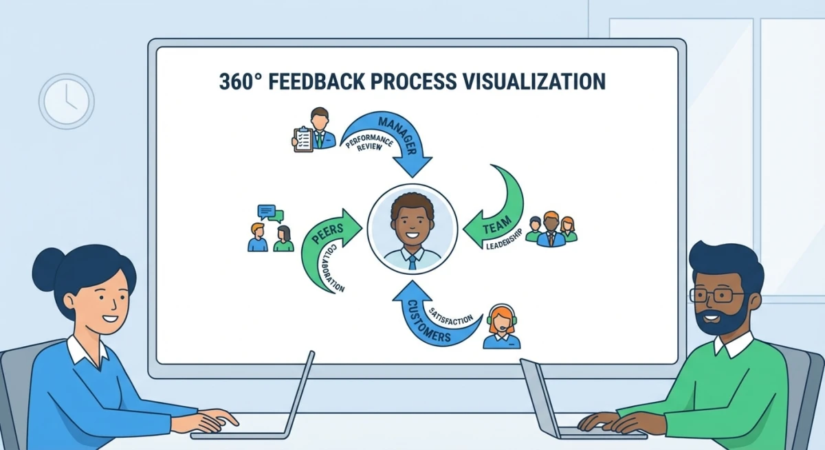 360-degree feedback process visualization